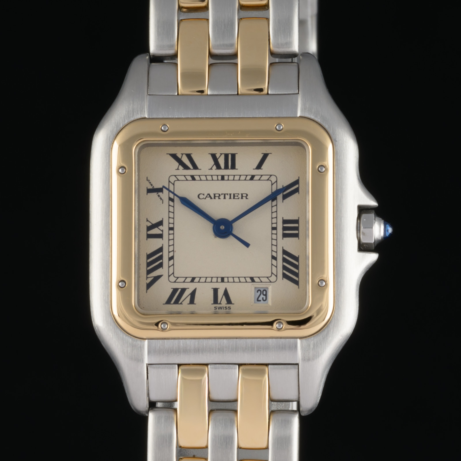 Cartier Panthere Two Row Mid Size 183949 Gold & Steel 27mm Ladies Watch