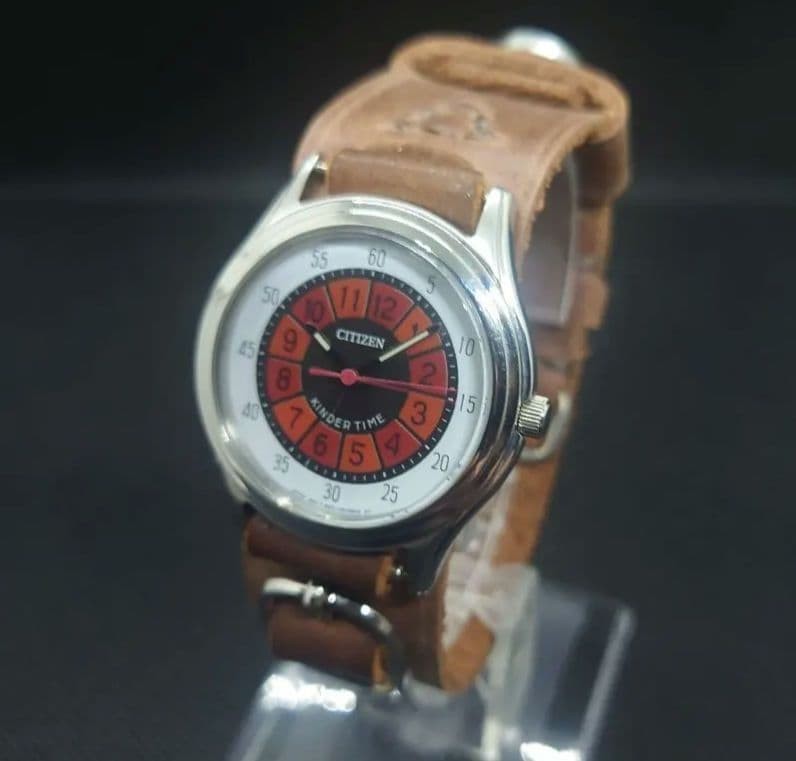 CITIZEN Eco-Drive E031-A19HS01 GeGeGe no Kitaro Solar Mens Watch Brown Japan