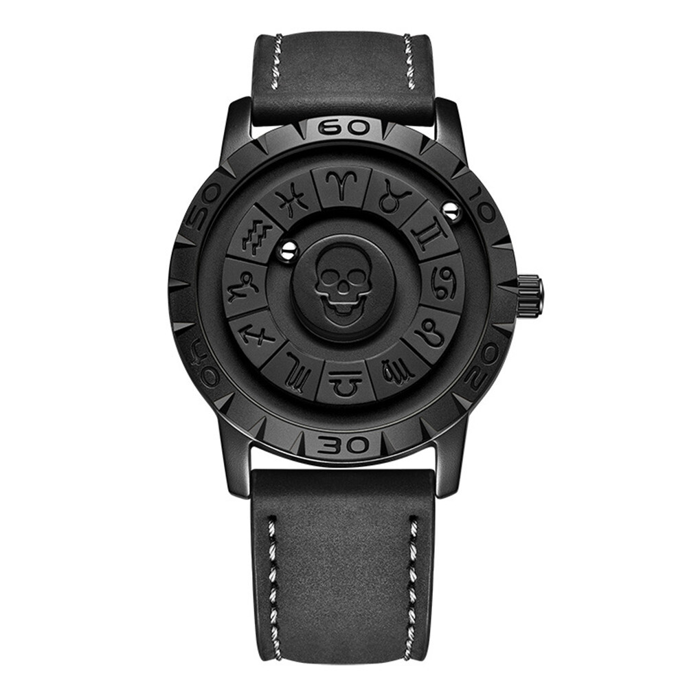 LIGE FOXBOX Watch Men Mirrorless Magnetic Bead Watch Creative Males Wristwatch