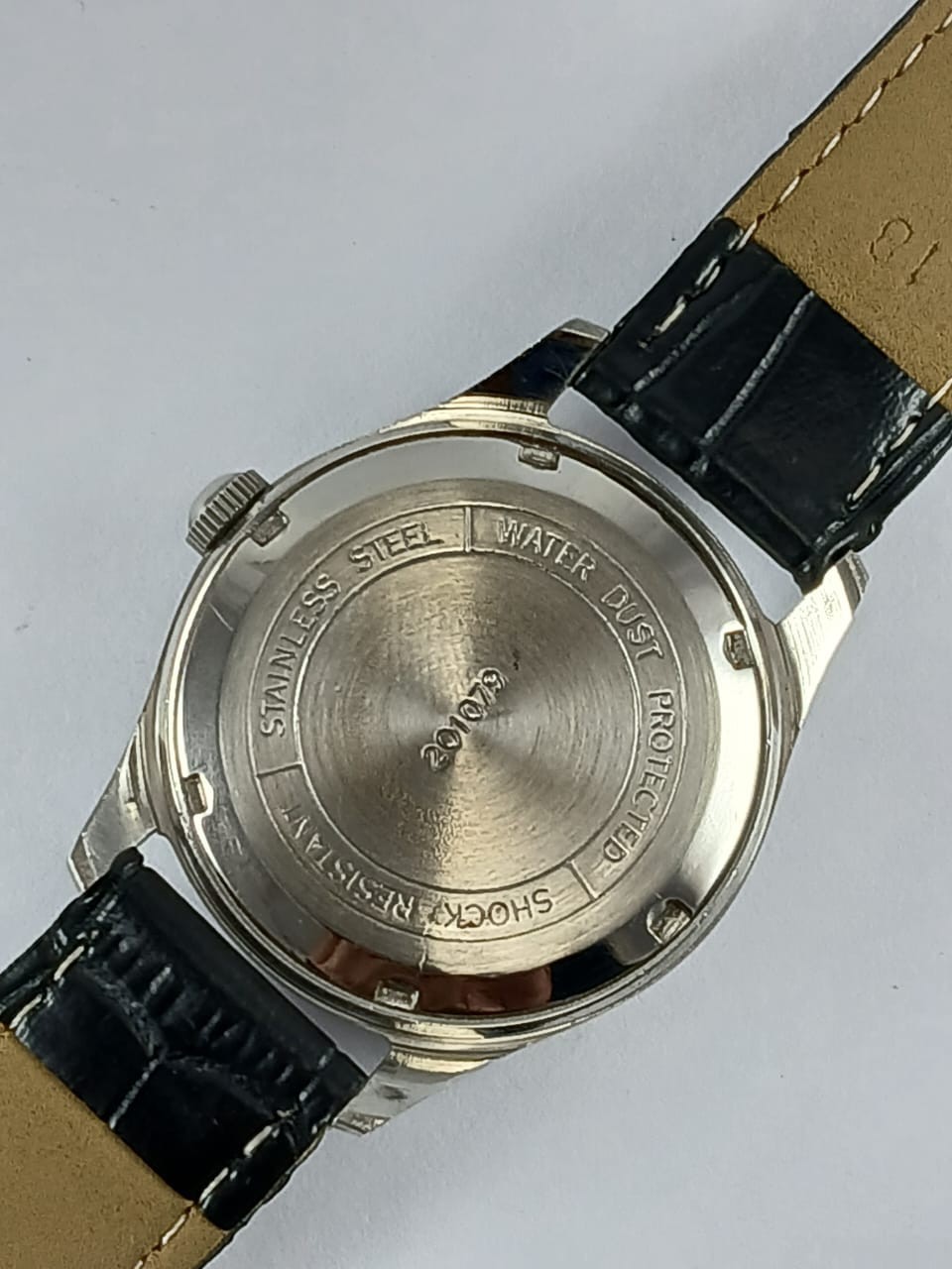 HMT Janata Silver Dial Hindi Numerals Hand Winding Mechanical Watch 17 Jewels