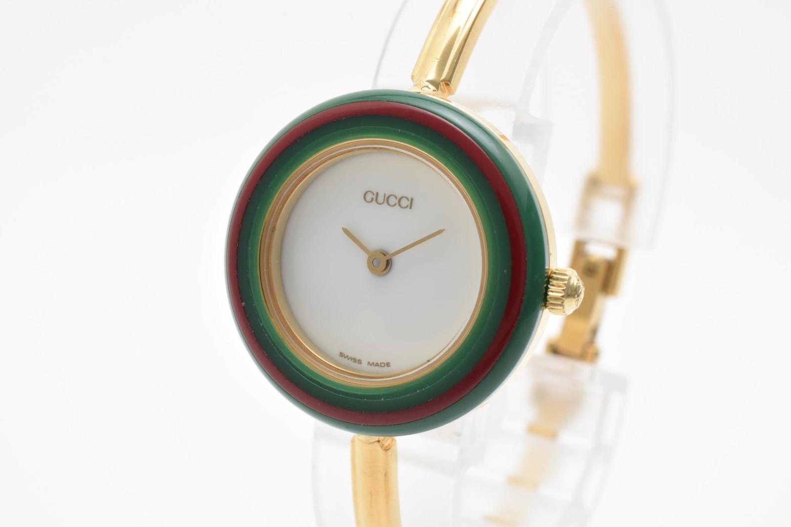 [NEAR MINT+ w/Box] Gucci Change Bezel 11/12.2 Gold 12 Colors Womens Quartz Watch