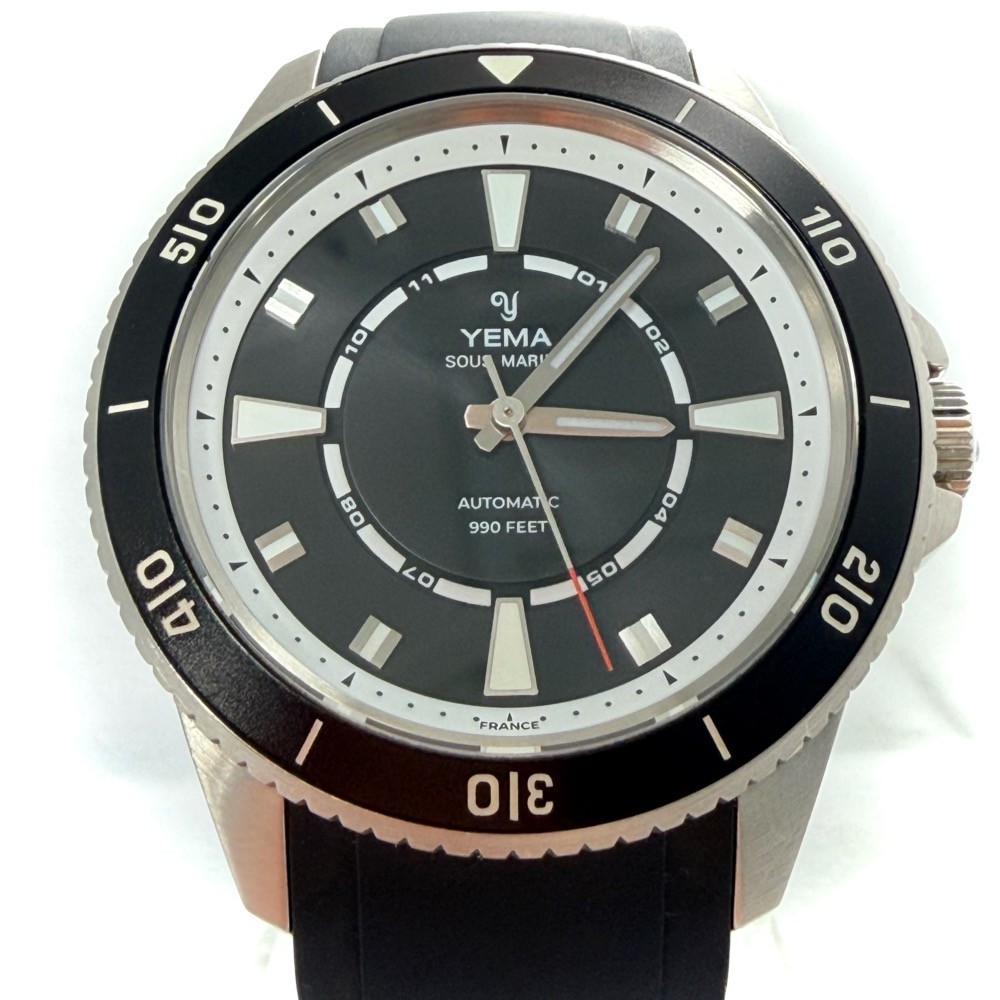 Yema Sous Marine 300m Black Diver 40mm in house automatic Unworn, Warranty
