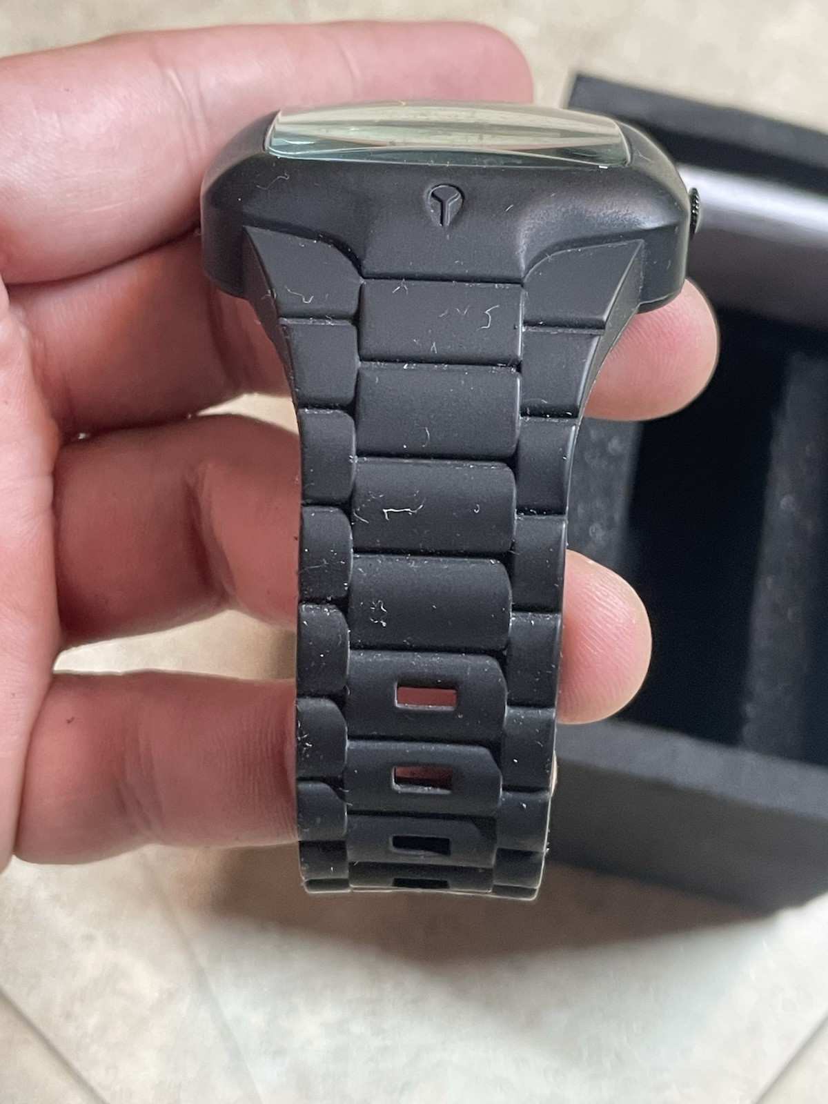 NIXON MENS YES IT IS REAL DIAMOND THE RUBBER PLAYER STL. STEEL Watch New Bat 10G