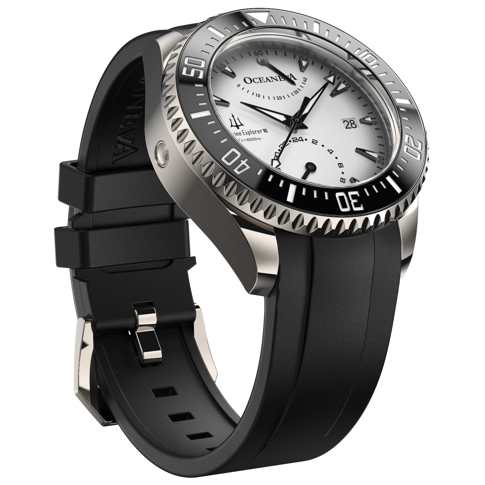 Oceaneva Power Reserve 6000m Grade 5 Titanium Automatic Silver