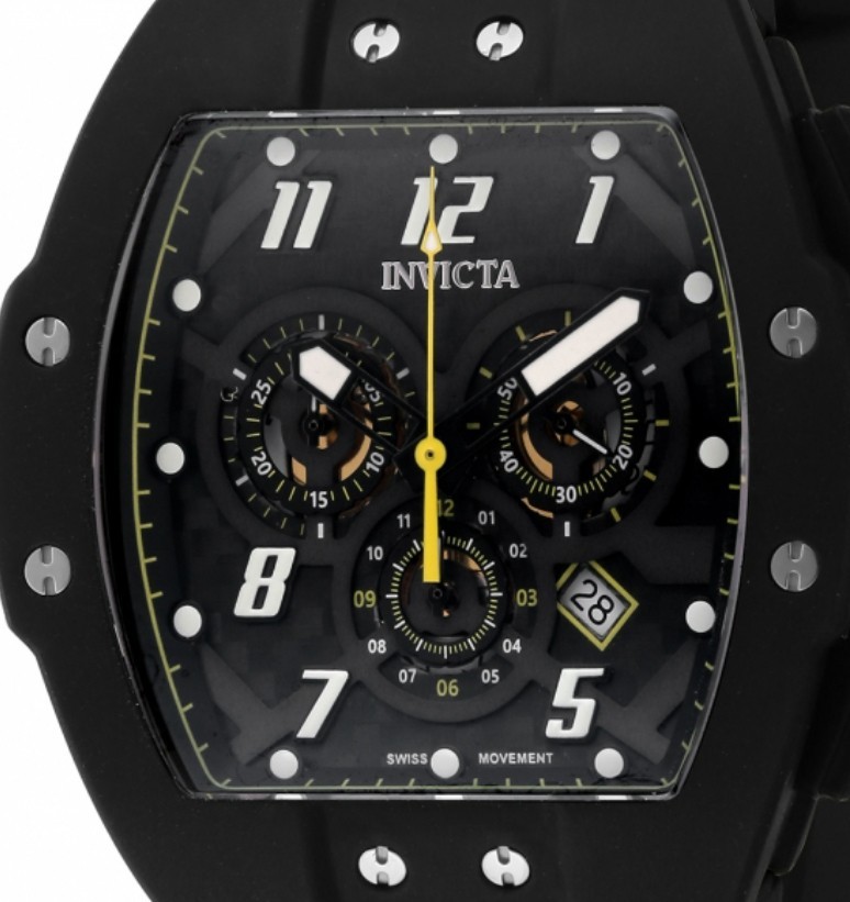NEW INVICTA RACING 46643 SWISS RONDA BLACK CHRONOGRAPH TITANIUM SAPPHIRE LE 47MM
