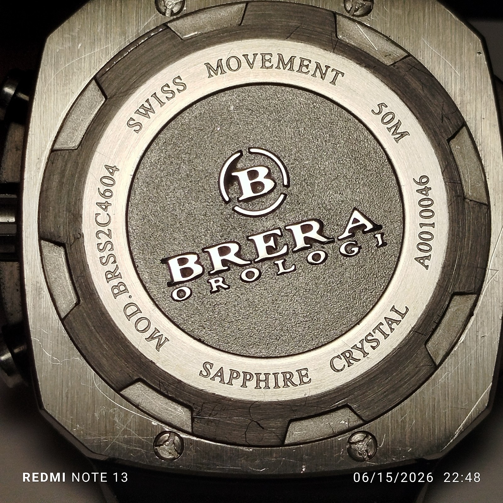 Brera Orologi Supersportivo Men’s Quartz Chronograph 50m Black Rubber Strap