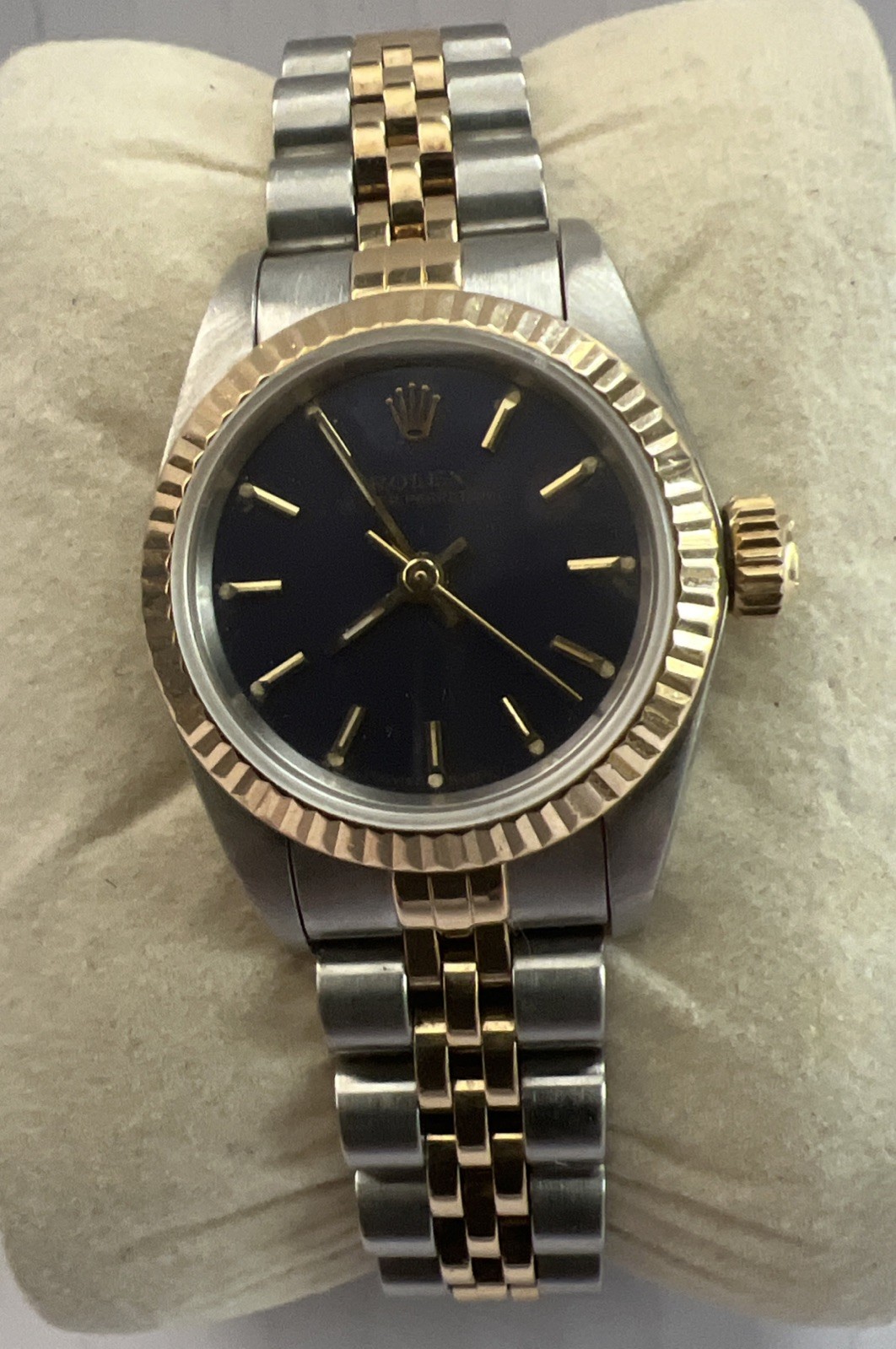 TWO TONE SS & 18k Gold ROLEX R67193 Ladies Oyster Perpetual Automatic