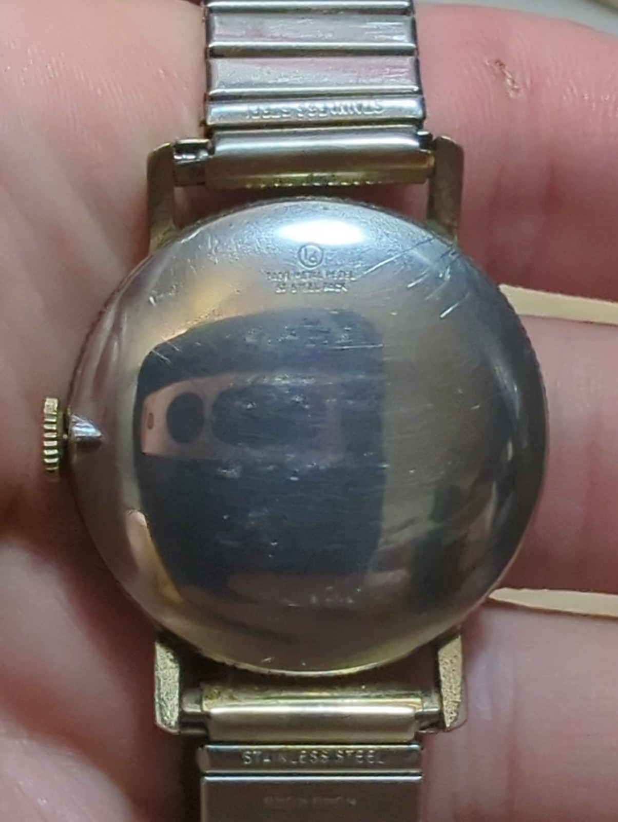 Vintage Waltham Liberty Coin Edge Watch W/ Expansion Bracelet Swiss Made READ