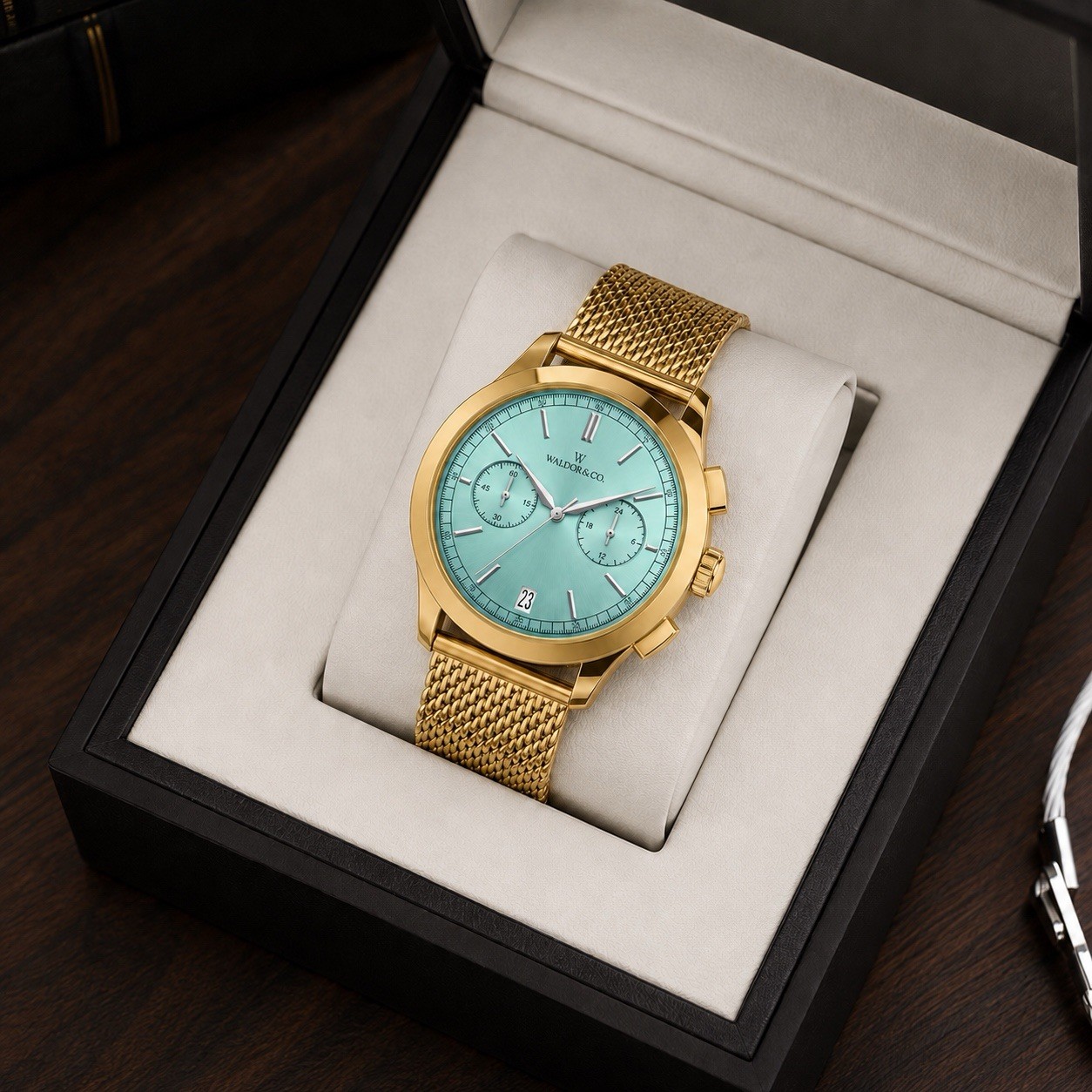 WALDOR&CO. Chrono 44 Sardinia 44mm Custom 24K Gold Plated Watch