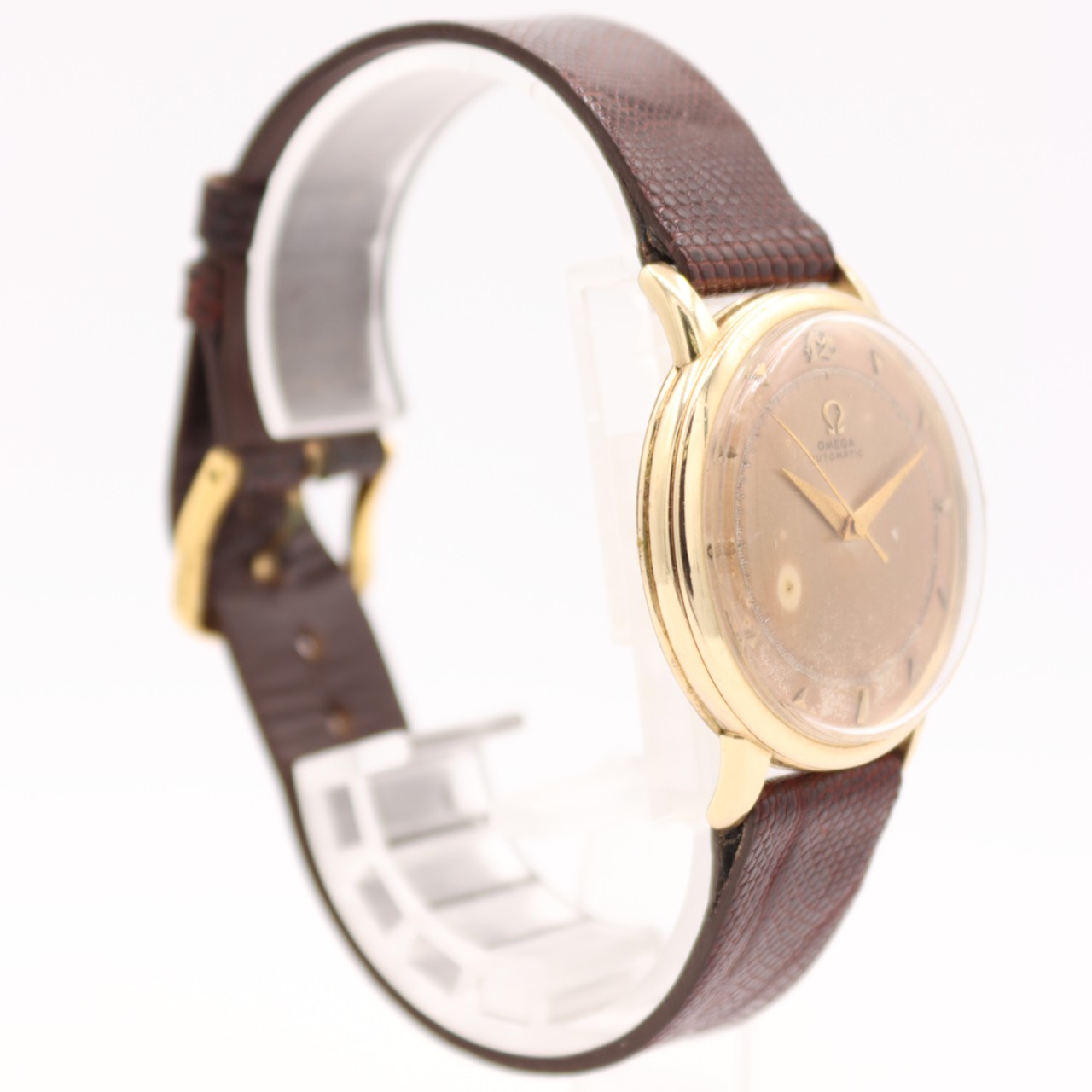 Vintage 32mm 1949 Omega G6213 Classic Bumper Automatic Wristwatch Swiss 14k GF