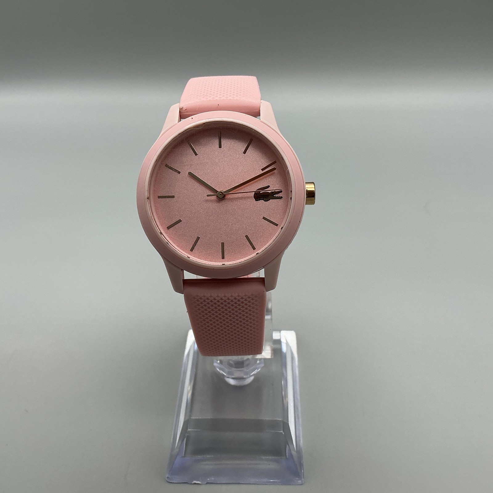Lacoste Monochrome Womens Watch 36mm Pink Silicone LC.112.3.29.2930 New Battery