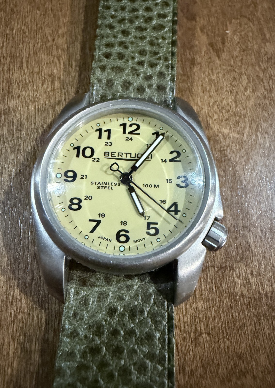 Bertucci DX3 Design A-1S Watch 36mm Stainless Steel 100M WR Sunshine Dial