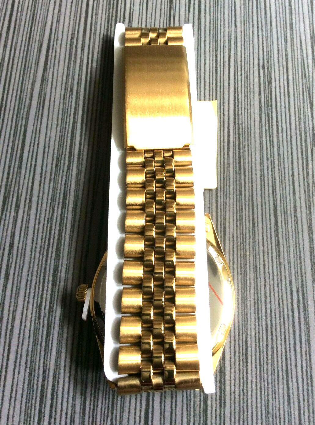 Swanson Men Watch Round Day & Date Glow Dial 12/24 Hour Display Gold Link Band!