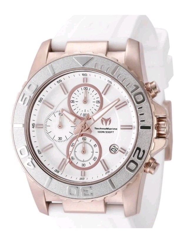 TechnoMarine Sea Grace Men’s Watch 45mm White TM-725001. New In Box
