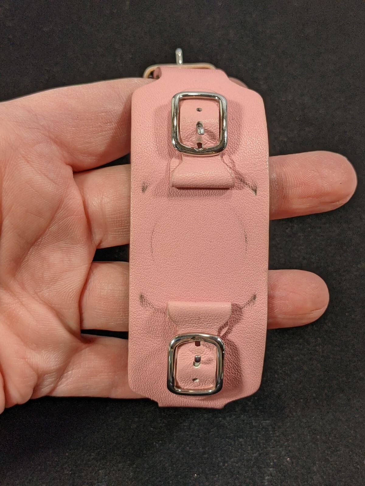 Wilson’s Leather Pink Silver Tone Watch Band 13916