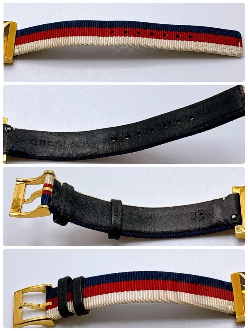 GUCCI 357 GUCCI 147.4 G Frame Bee Shell Square Watch