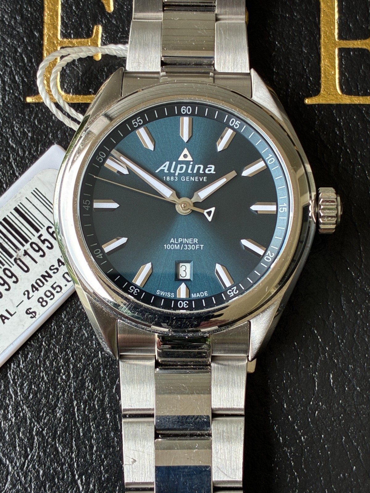 Alpina Men’s Alpiner Swiss Quartz Sport Watch AL-240NS4E6B Blue FACE