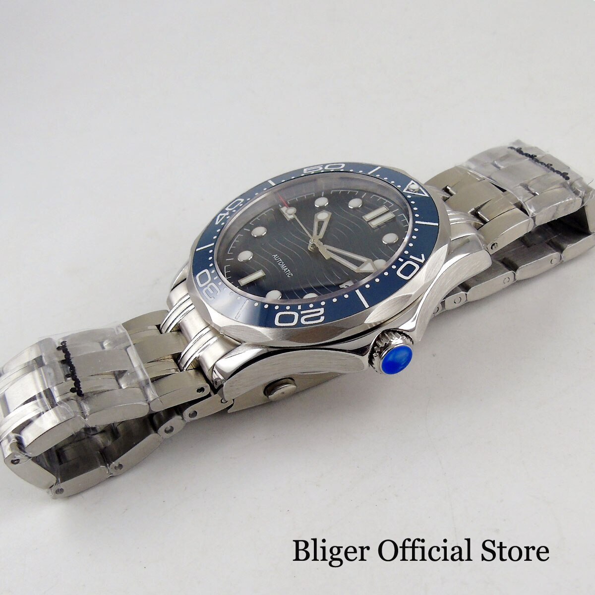 Luxury BLIGER 41mm Mechancial Men Watch Sapphire NH35 PT5000 Movement Blue Green