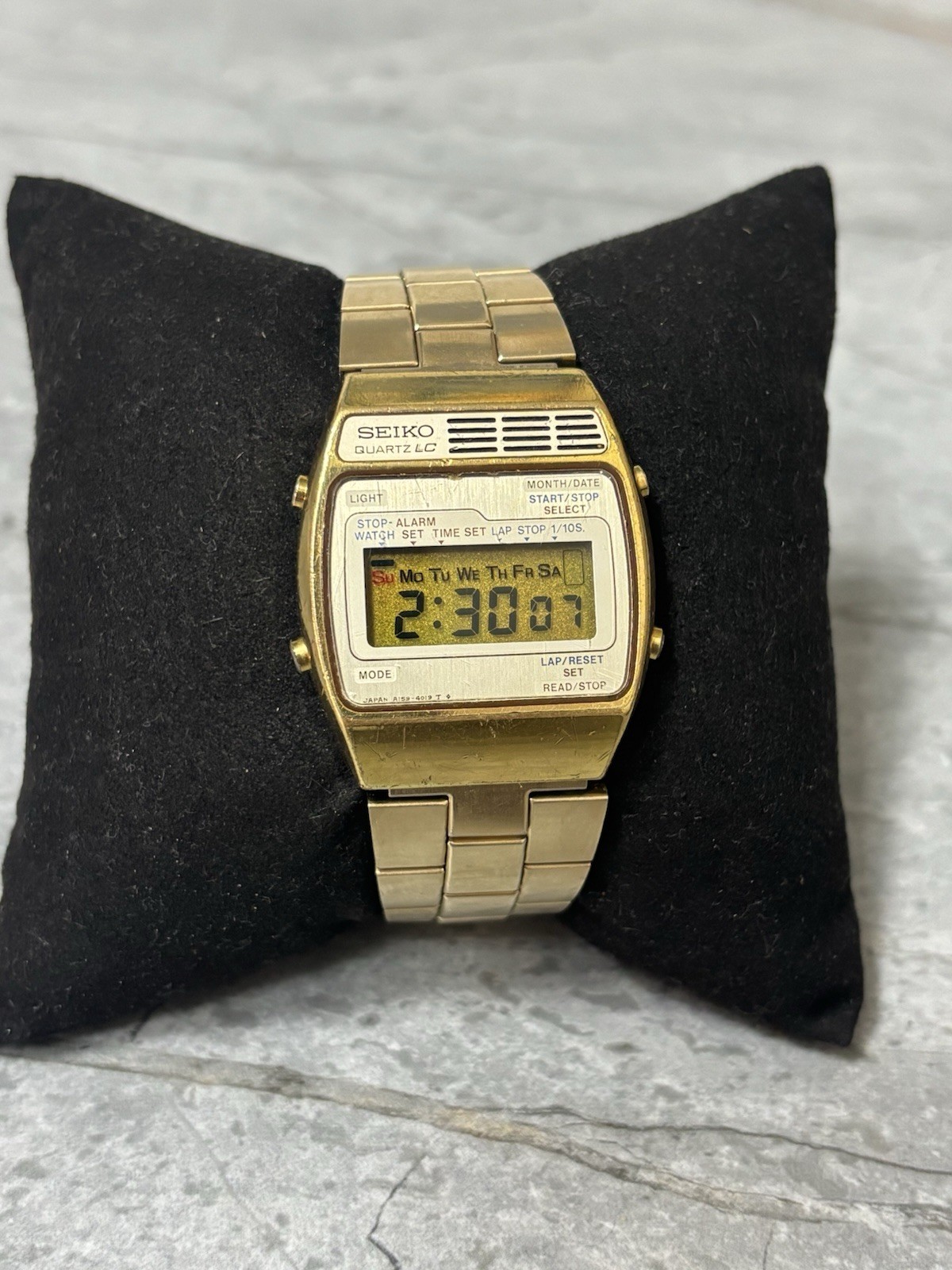 Rare Vintage 1977 Seiko Quartz LC A159-4029-G Alarm Chronograph New Battery