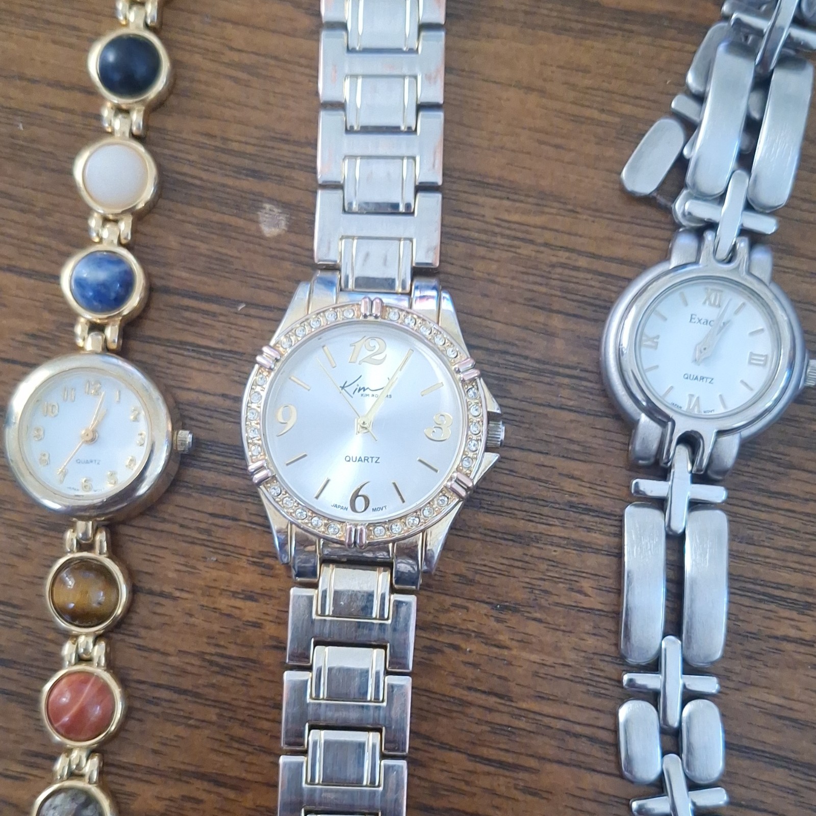 Mixed Brands Women’s Lot of 3 Quartz Analog Wristwatches Gold/Silver Bracelet