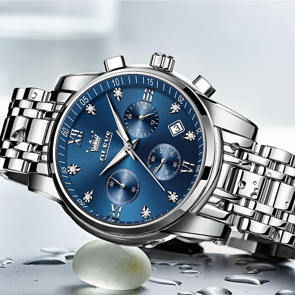 Luxury Multi-Dial Waterproof Men’s Chronograph Watch – Luminous Elegant Design