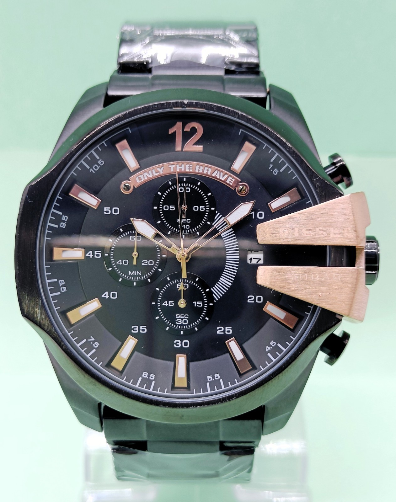 Awesome Diesel 10 Bar “ONLY THE BRAVE” Chronograph Quartz Men’s Wrist Watch