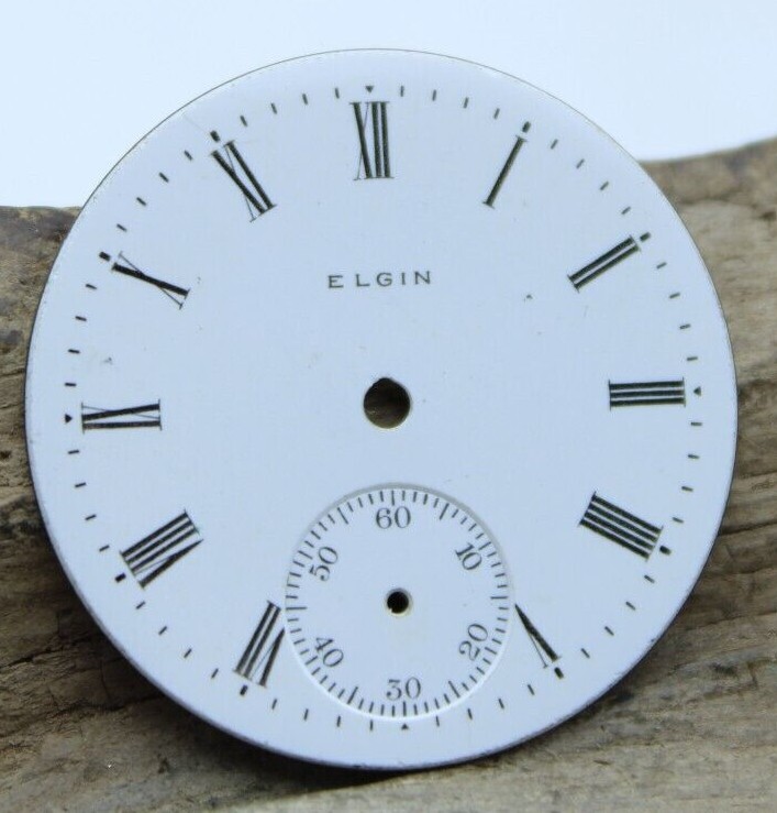 ELGIN PORCELAIN POCKET WATCH DIAL 33.4mm DIAMETER (K3M)