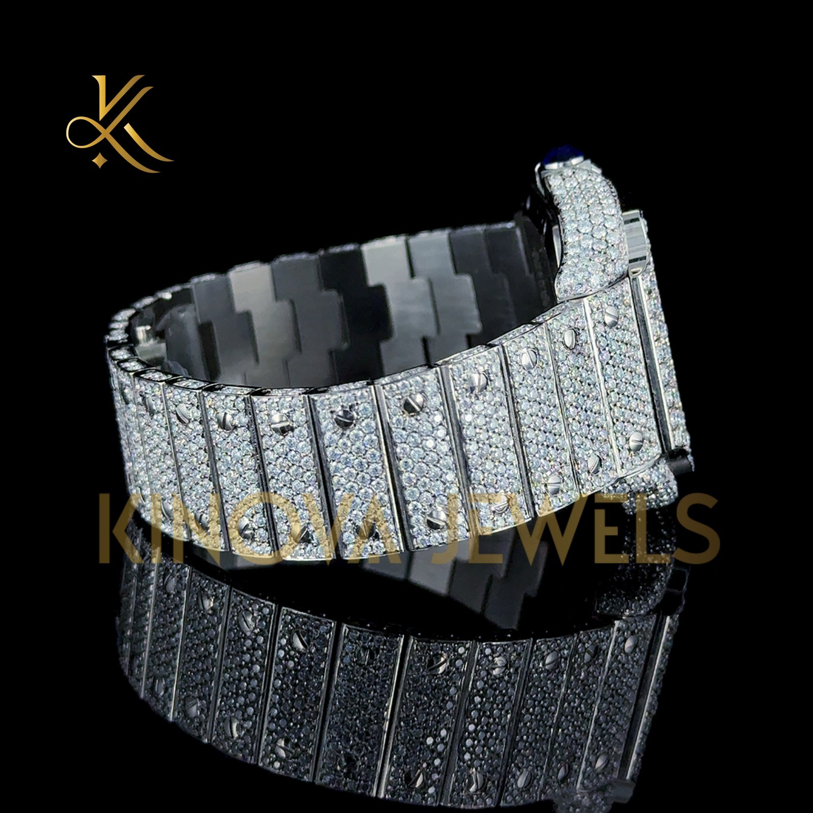 Men’s VVS1 Moissanite Diamond Watch Fully Iced Luxury Bling