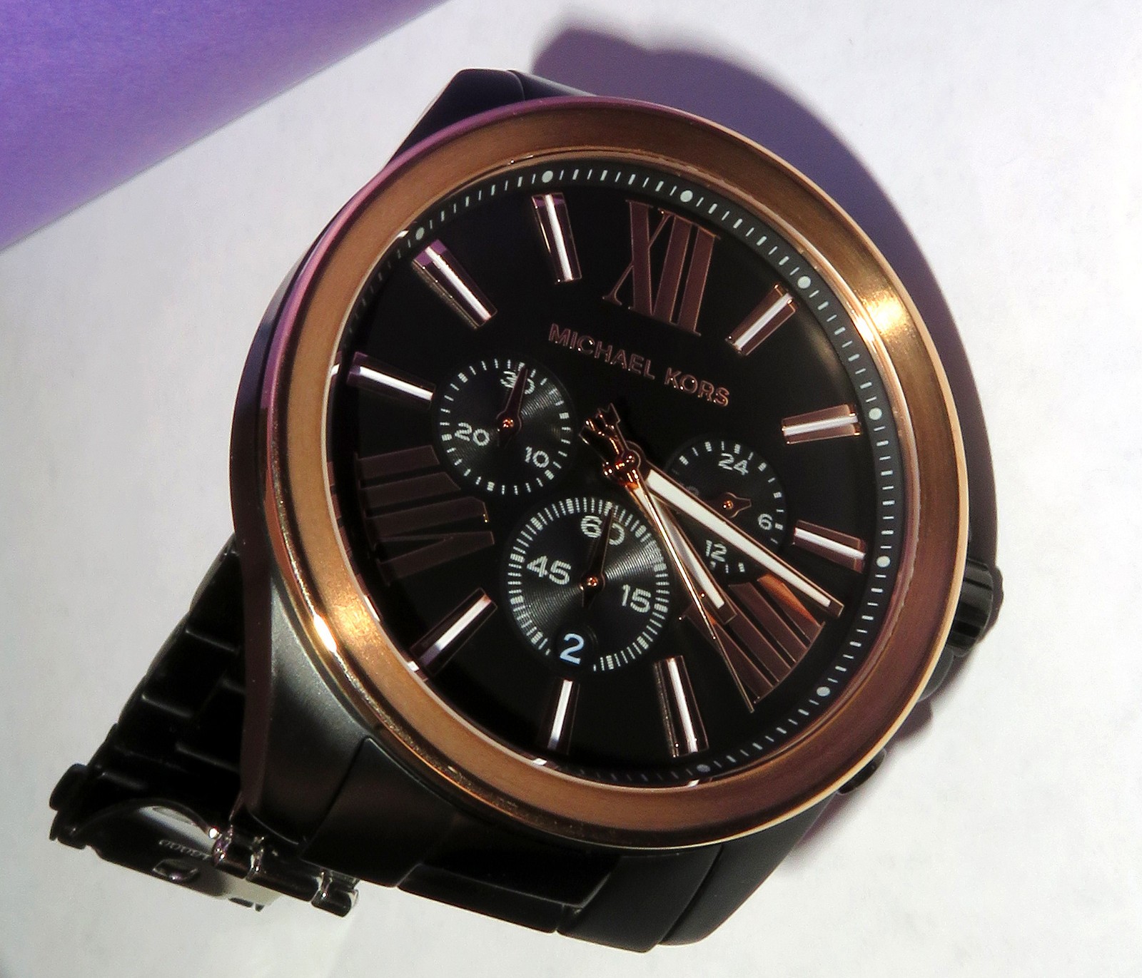 MICAHEL KORS Authentic Wren Black Rose Gold Chronograph MK8933 Men’s Watch