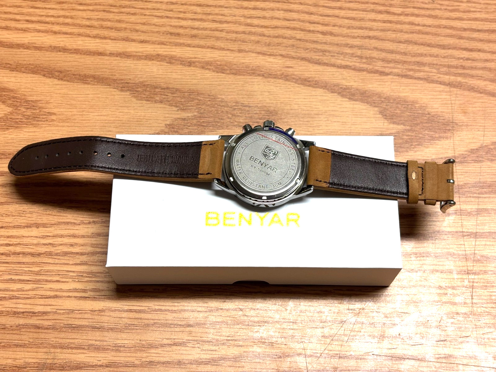 BY BENYAR Mens Watches Analog Quartz Chronograph Waterproof Wrist Watch