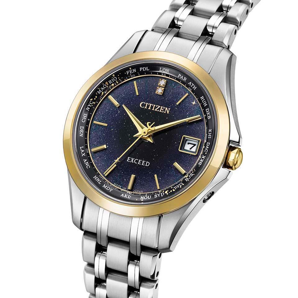CITIZEN EXCEED EC1127-68L Milky Way Limited Titanium Radio Solar Watch 29.2mm