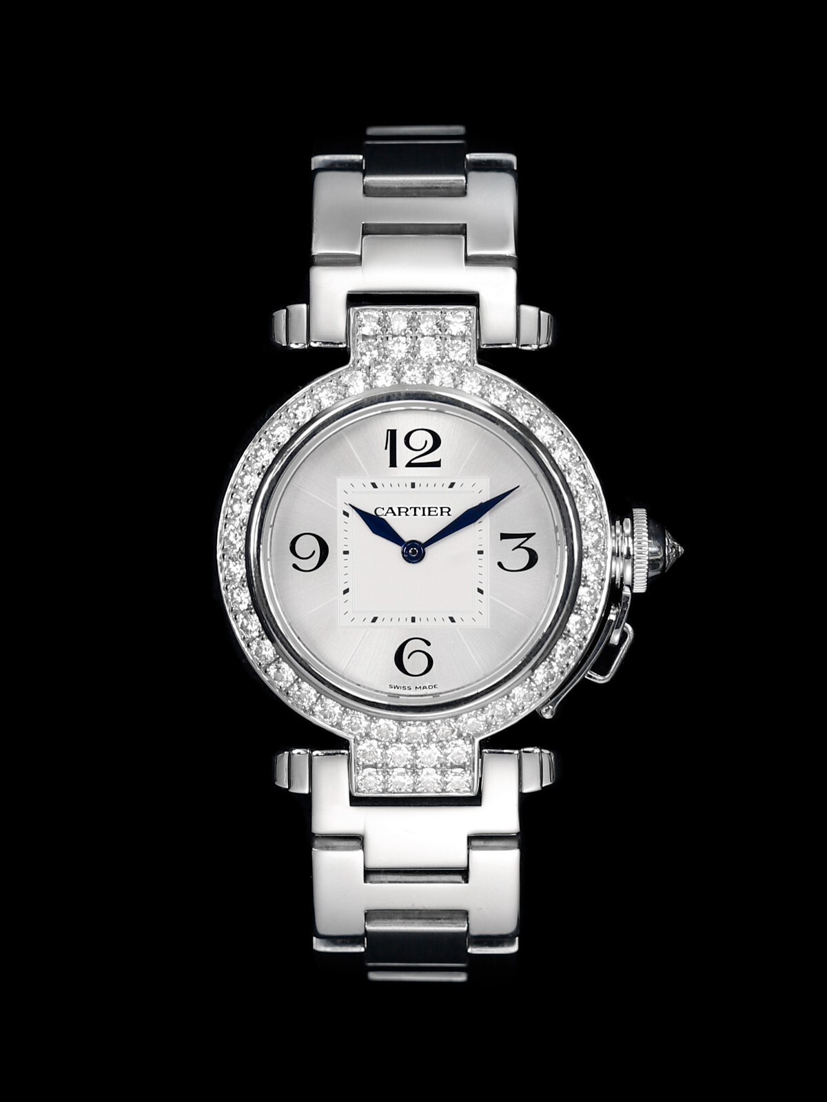 Cartier -2813 Pasha 18KW Silver Dial Pre-Owned Ladies Watch – 3314