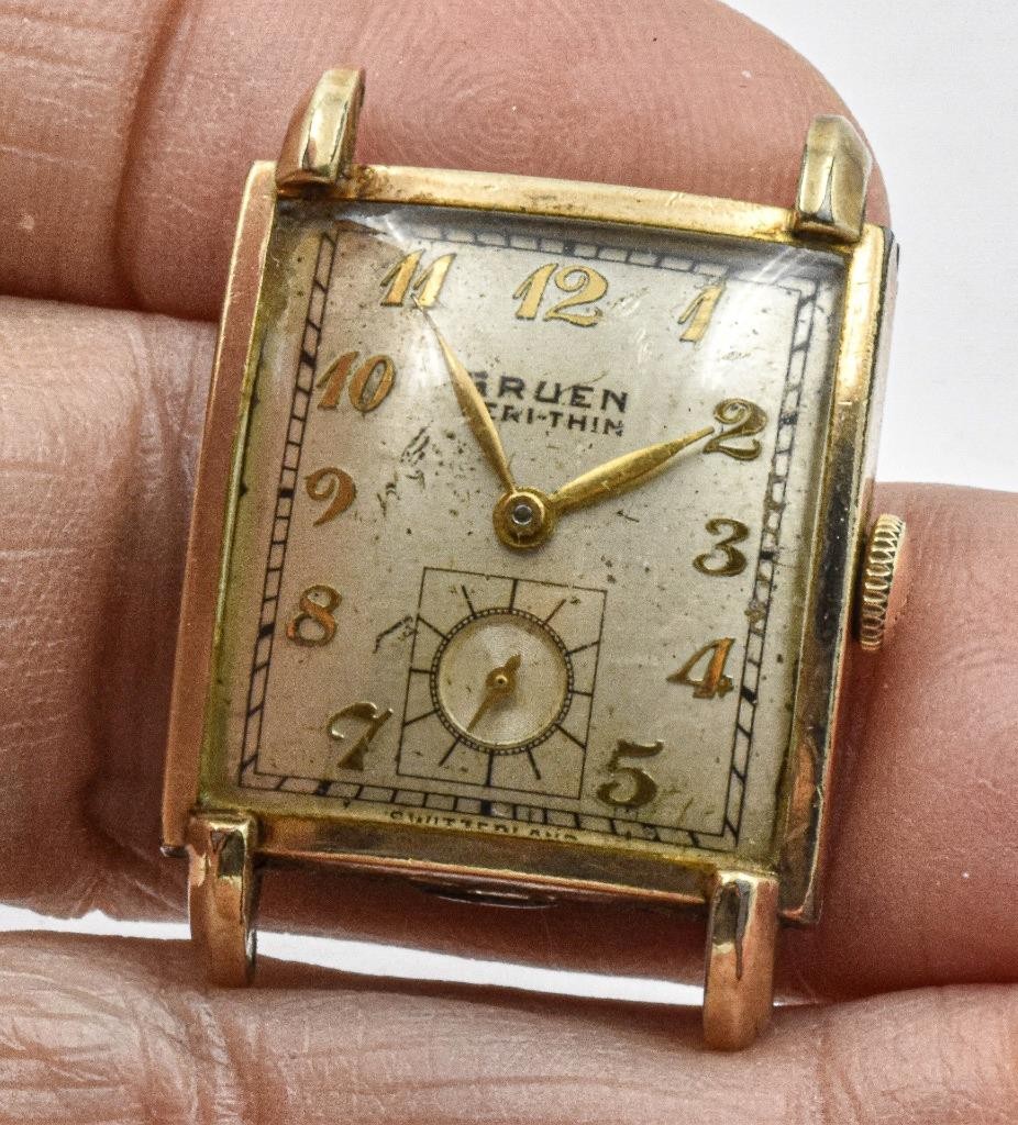 Vintage Gruen Gold Filled/Steel Veri-Thin 1950’s – NON Running Men’s Wrist Watch