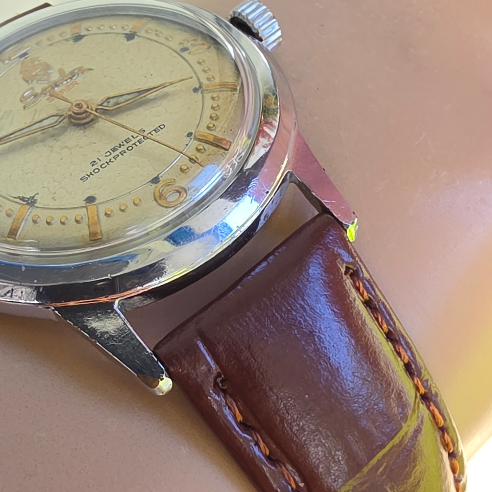 Vintage SANDOZ SUPER men’s manual wind watch 21Jewels swiss made 1960s