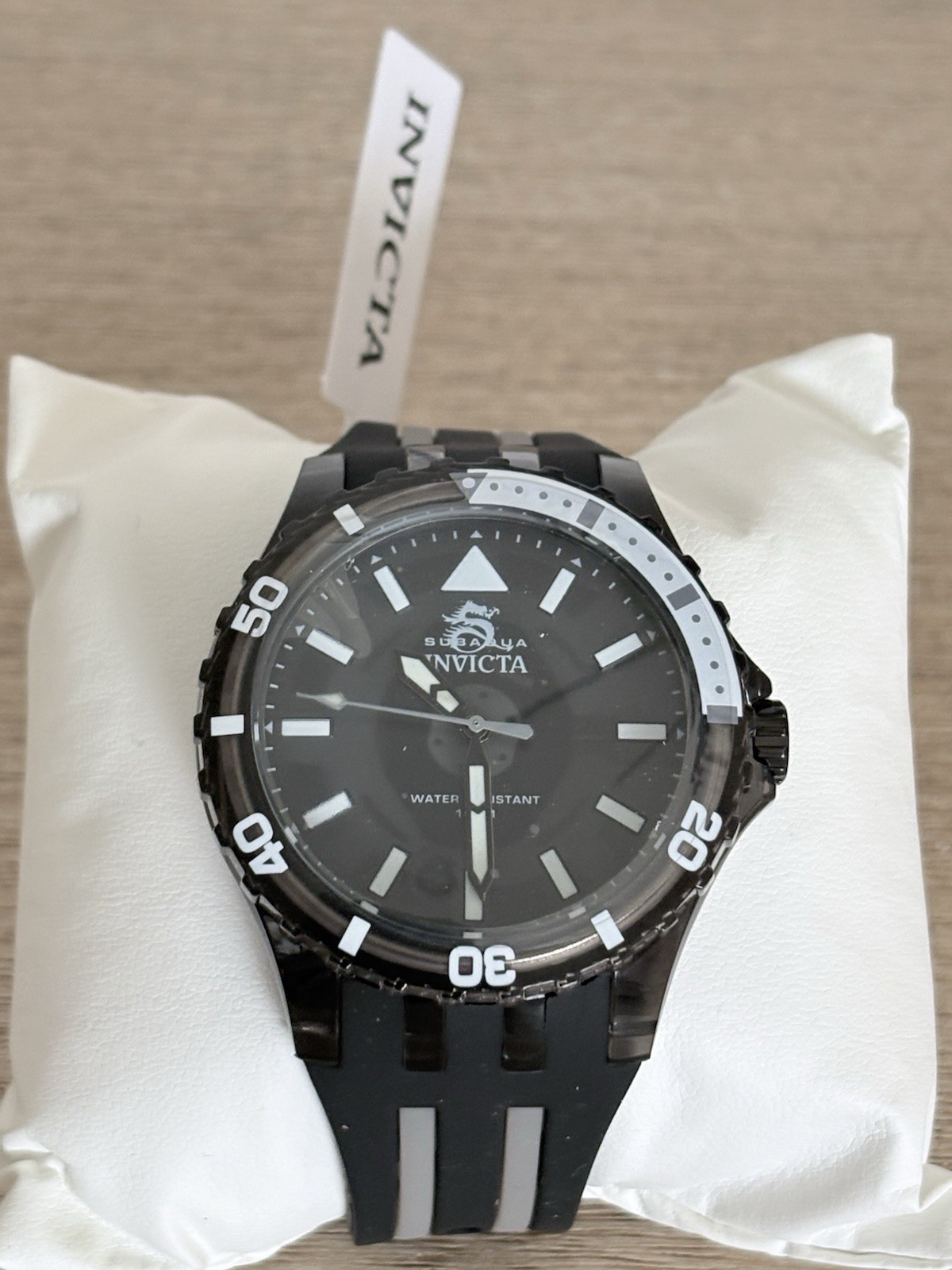 Invicta Subaqua 69447 ChromaMode 44mm Quartz Blk Dial Black/Gray Silicone Strap