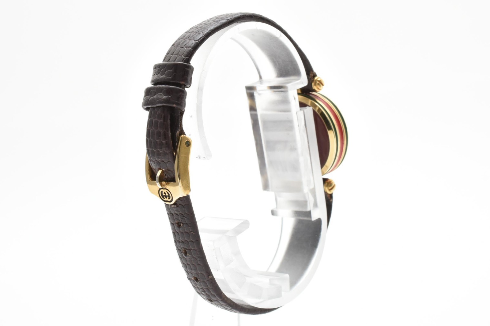 Vintage [N MINT] GUCCI 2000L Gold Ivory Dial Roman 22mm Qz Ladies Watch JAPAN