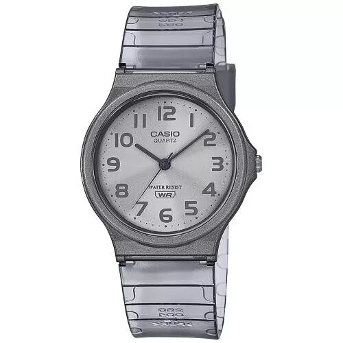 Casio Watch MQ-24S-8BEF Clear Silicone Water Resistant Shockproof Promo