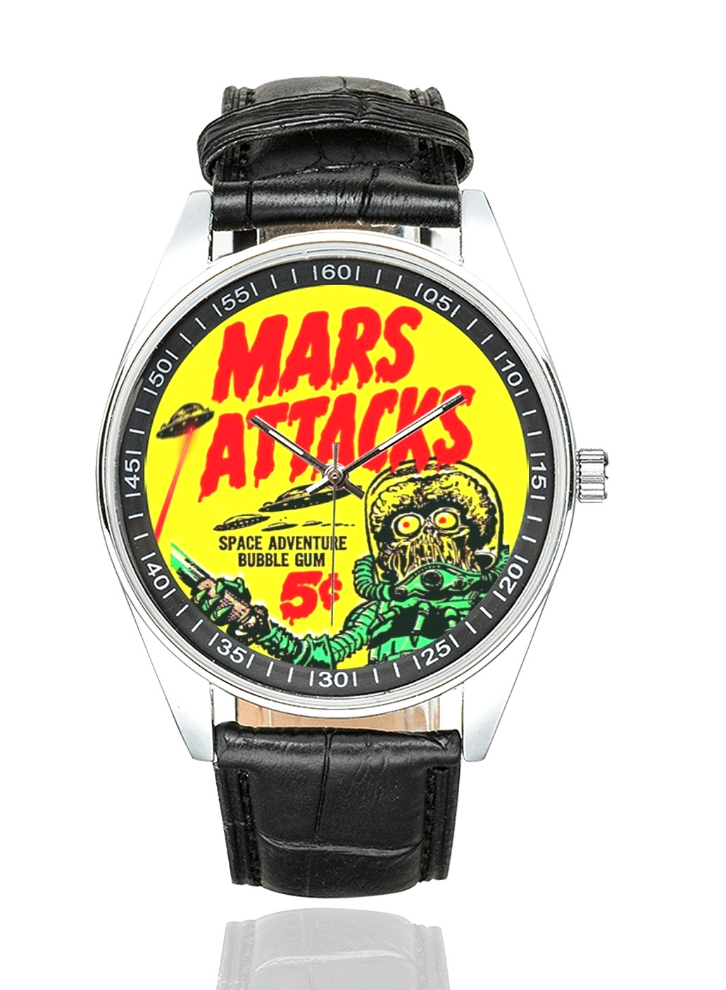 MARS ATTACKS 1962 Retro Bubble Gum Watch Unisex Casual Quartz Water-Resistant