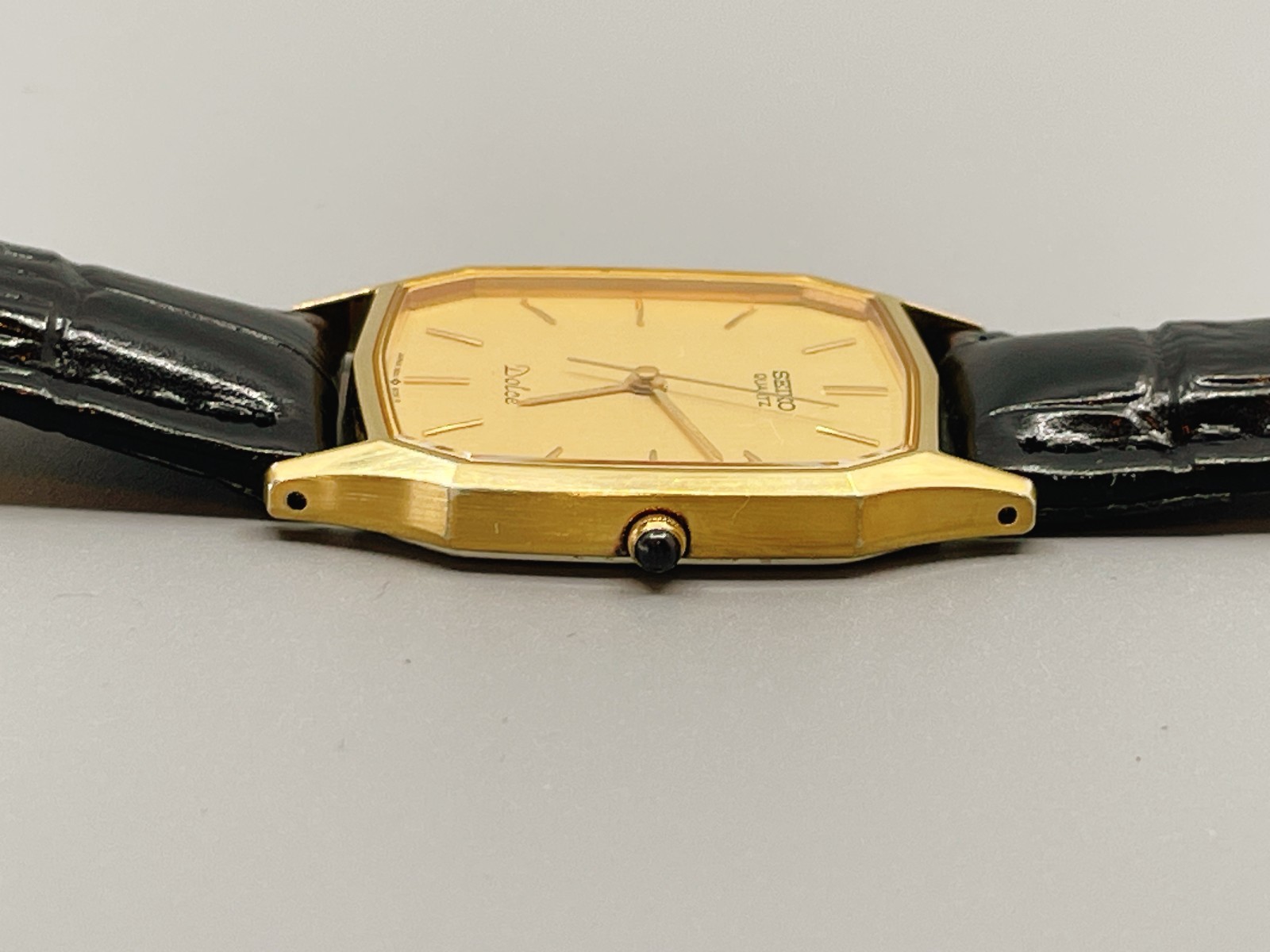 Vintage 1985 [Mint] Seiko Dolce 9531-5030 Men’s Gold Dial Quartz Watch -US STock