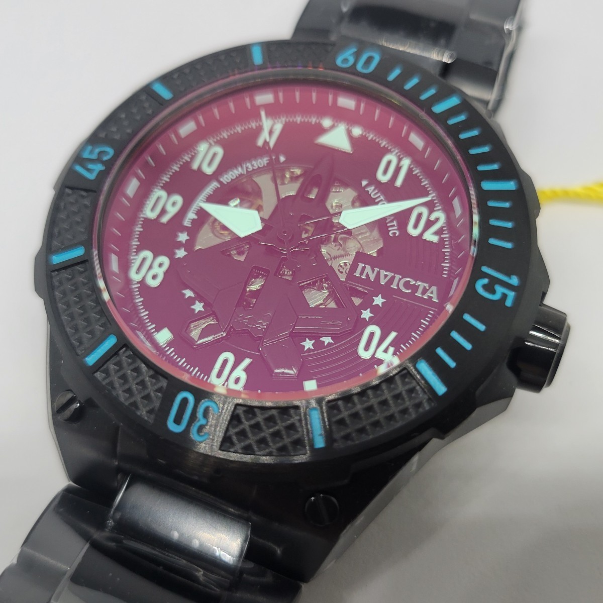Invicta Aviator Radar 50mm Automatic Watch 39918 Gunmetal 215mm / 8.46″