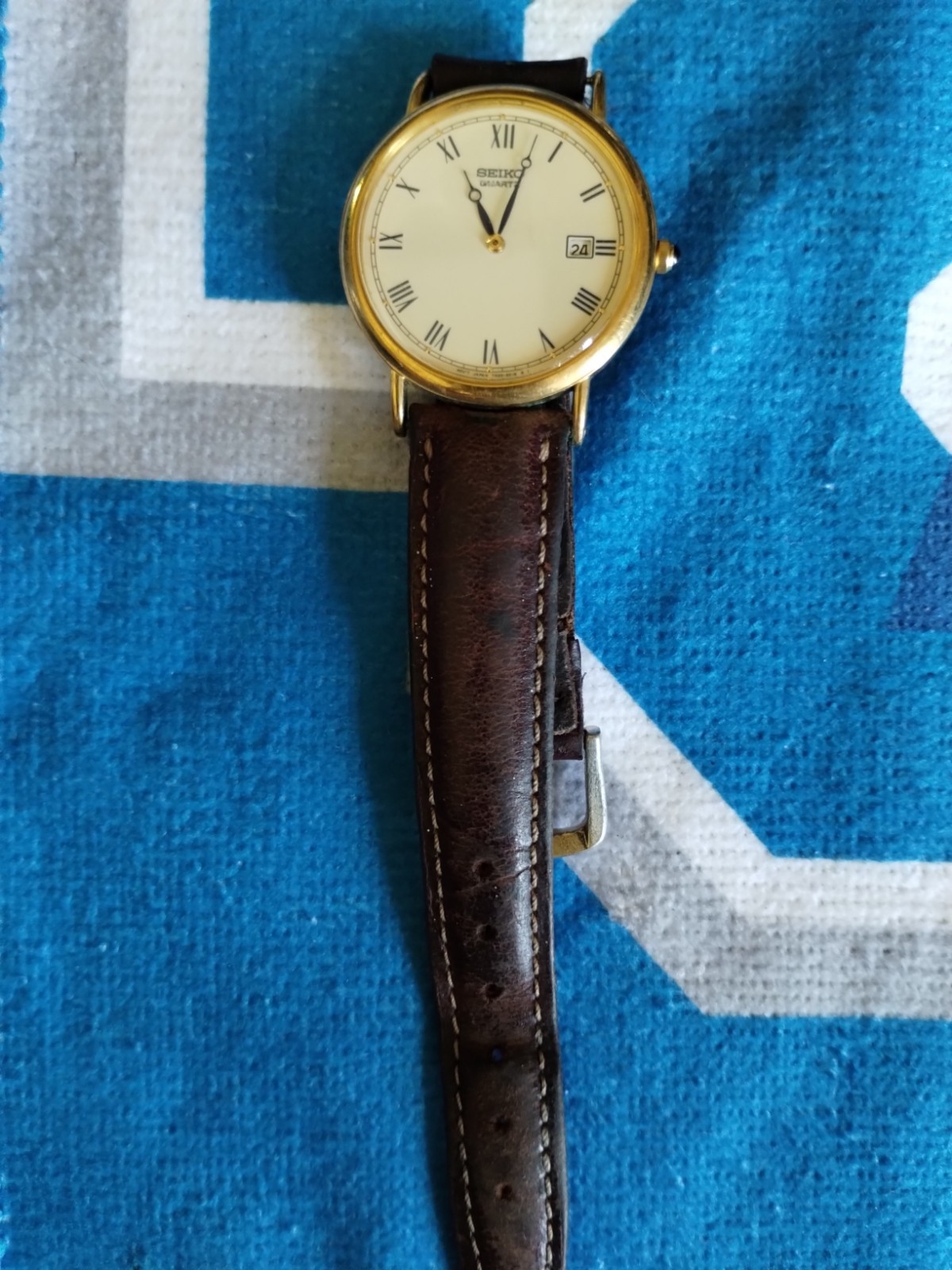 Vintage SEIKO Men’s 34mm Quartz Watch 7N29-8A09