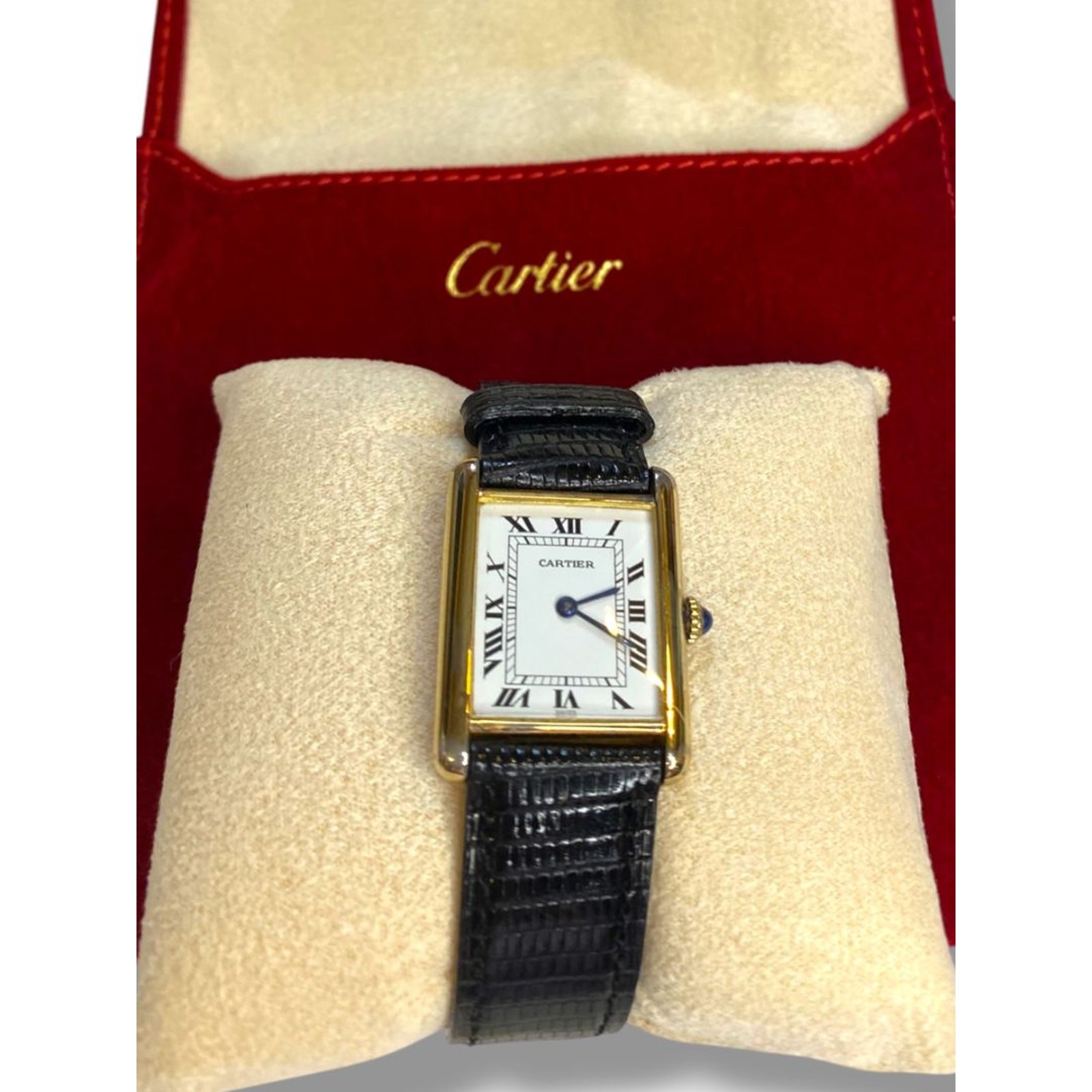 Vintage Cartier Must Tank Large 925 Vermeil Manual Watch Nonworking