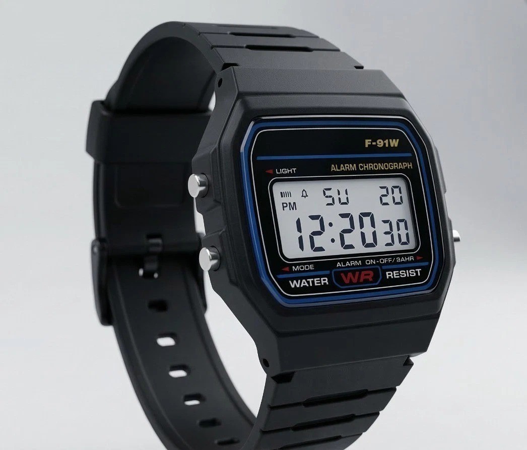 F91W Classic Digital Watch Resin Strap Stopwatch Chronograph Sport Men Watch