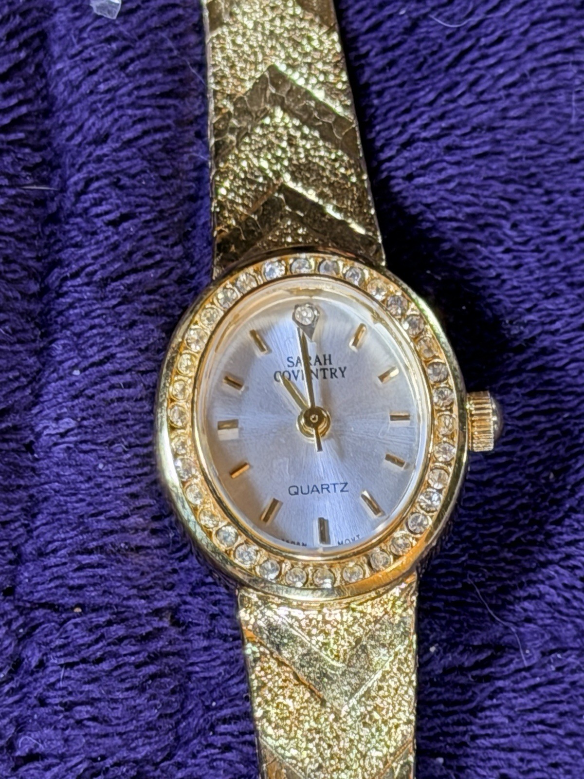 Collector 1980s Rare Vintage Sarah Coventry Supreme Watch Womens Gold Wristwatch