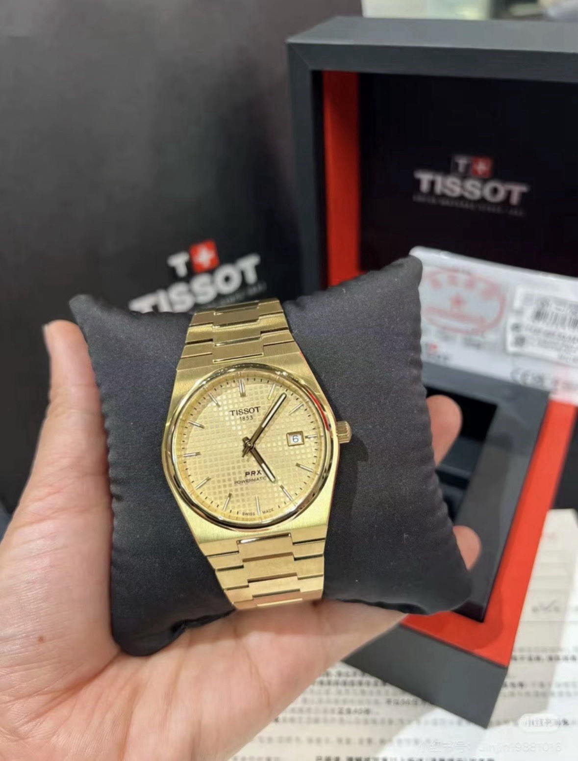 TISSOT PRX POWERMATIC 80 AUTOMATIC 40MM GOLD TONE MEN’S WATCH BOXED NEW.
