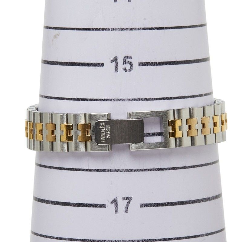 Profile Watch Silver Gold Stainless Steel Plated Ladies HERMES 1 0279486