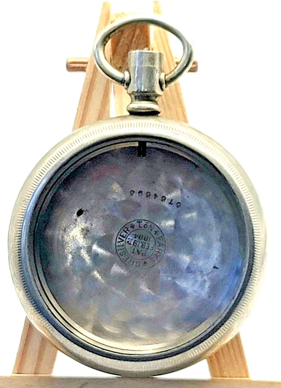 SB11WF: 55mm Fahy’s Oresilver Pocket Watch Case Screw Back Hinged Bezel Vintage