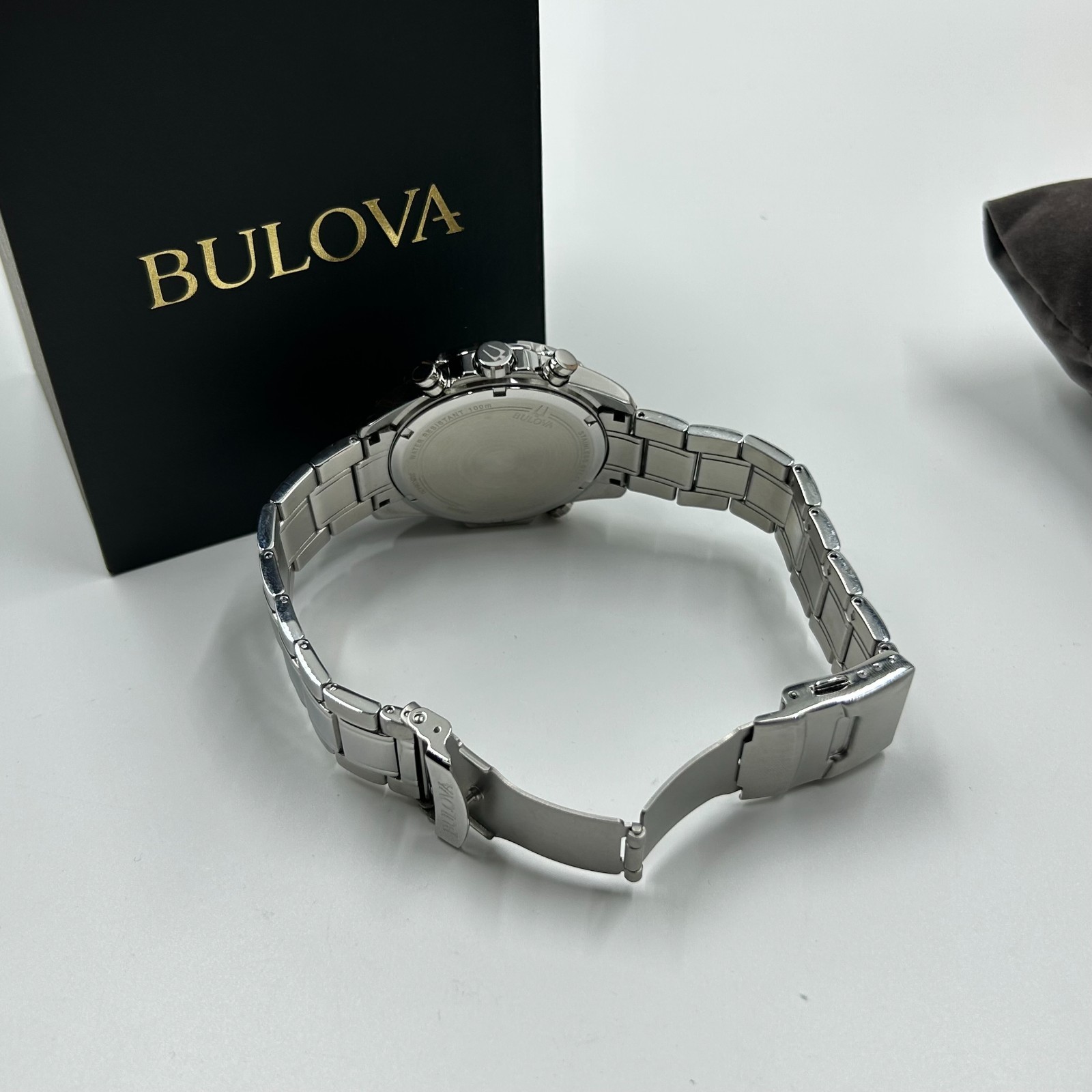 Bulova Marine Star 96B396 Green Dial Men’s Chronograph Quartz Watch New 43MM New