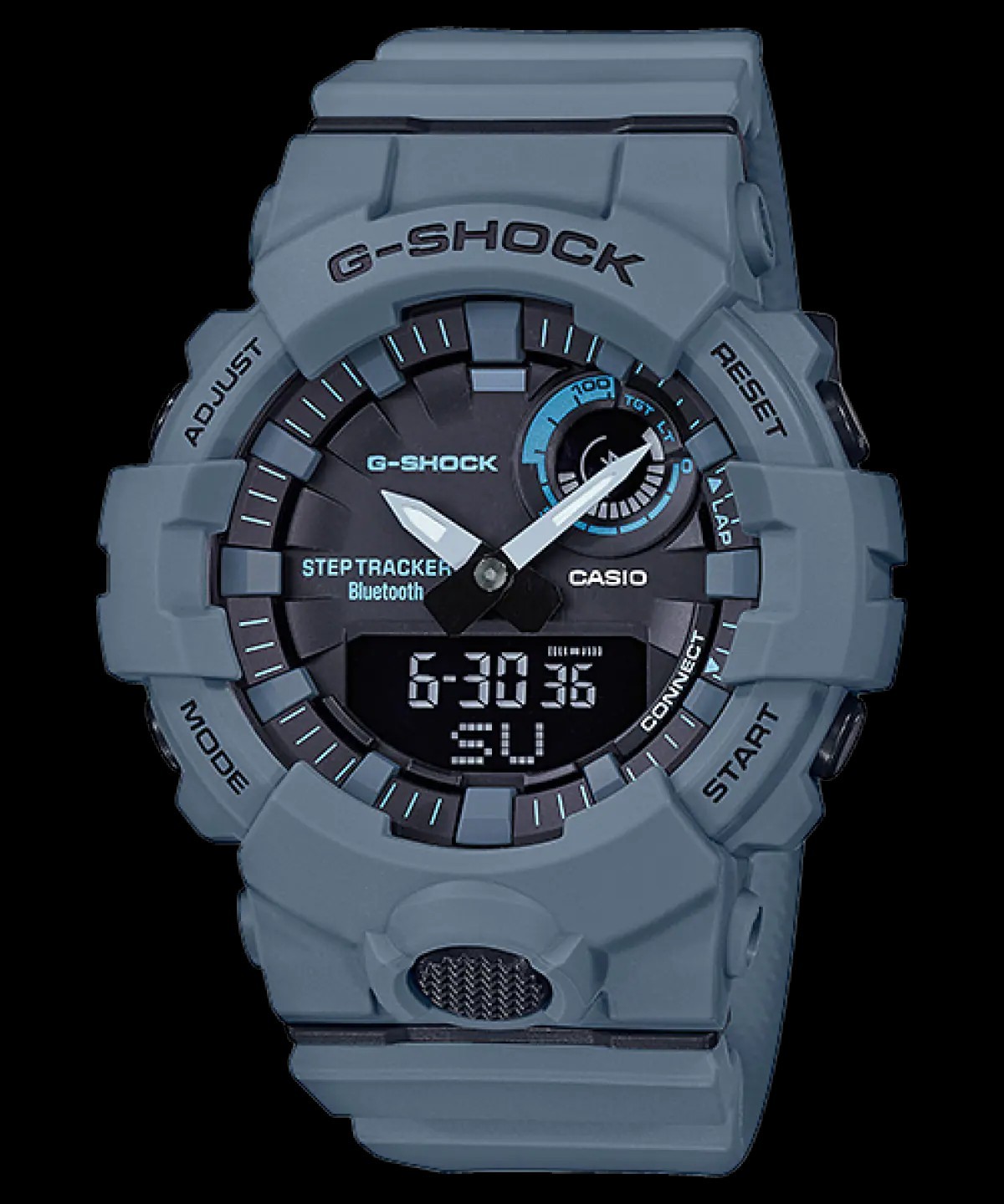 New Casio G-Shock GBA800UC-2A Ana-Digital Gray / Blue Resin Men’s Wristwatch