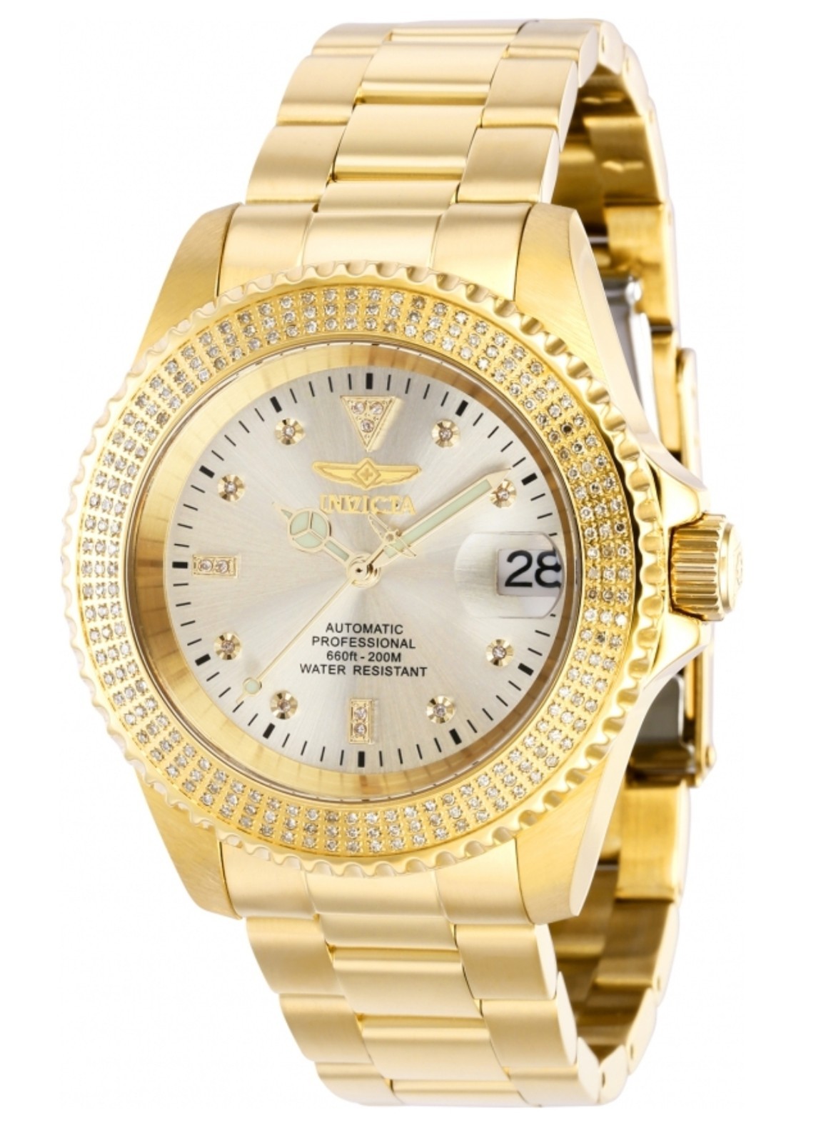 Invicta AUTOMATIC DIAMOND PRO DIVER! 40MM Model with 243 DIAMONDS 38259